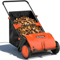 MAXLANDER 21-Inch Push Lawn Sweeper, Walk-Behind Leaf & Grass Collector with 3.5 Cu.Ft. Hopper, Adjustable Brush Height for Quick Yard Cleanup Grass Catchers