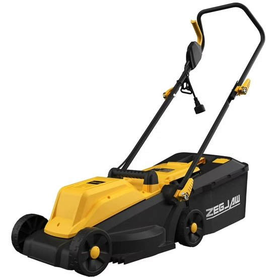 Electric Lawn Mower Corded, 13 Inch 11-Amp Lawn Mowers with 8 Gallon Collection Bag, 3-Position Cutting Height Adjustment for Lawn Care