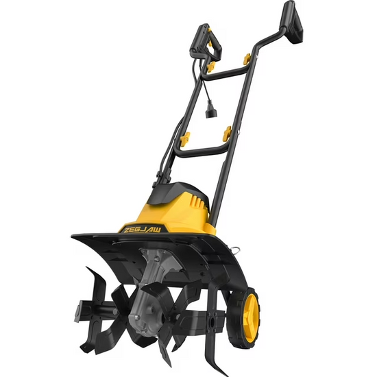 ZEGJAW 14 Inch Electric Tiller Corded, 12 Amp Tiller for Gardening, Garden Rototiller for Soil Digging with Adjustable Wheels