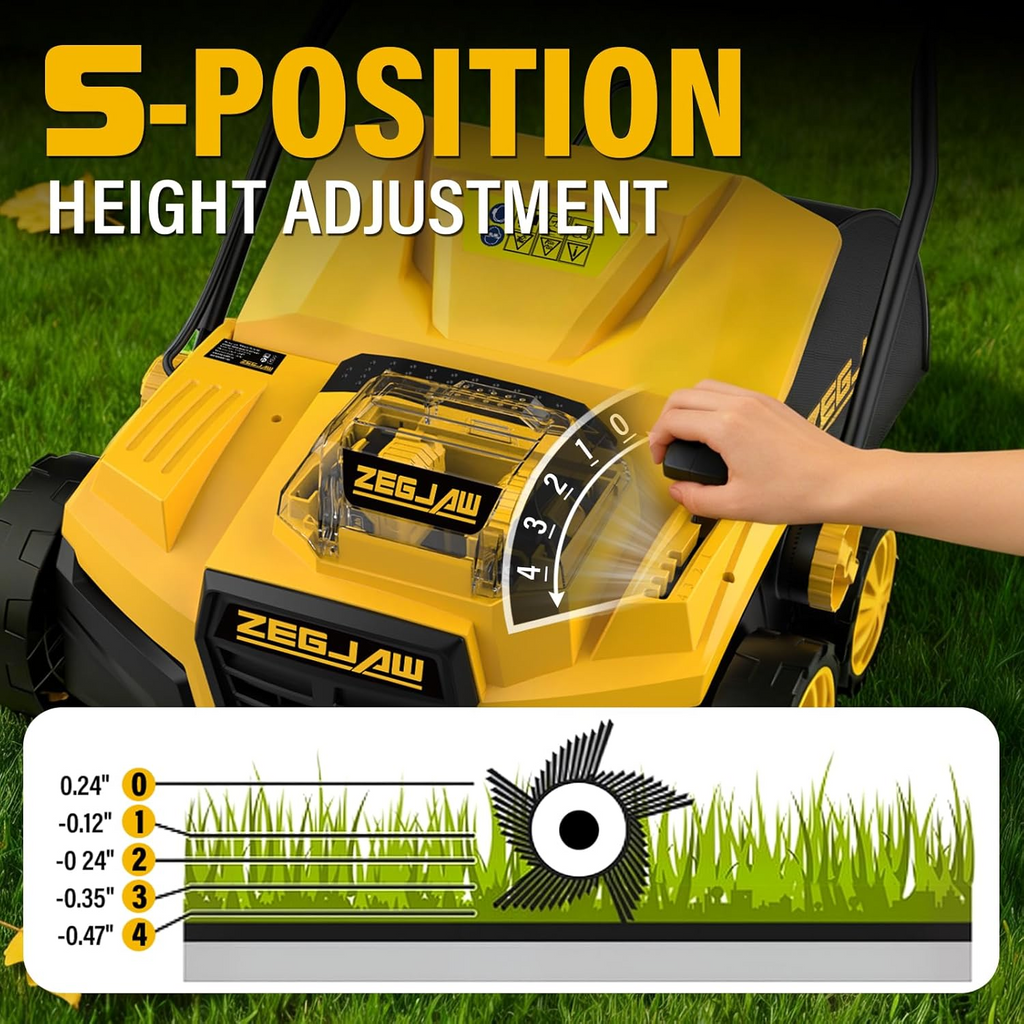 ZEGJAW 40V 15" Artificial Turf Sweeper Cordless,Turf Vacuum,Keep Yard Tidy