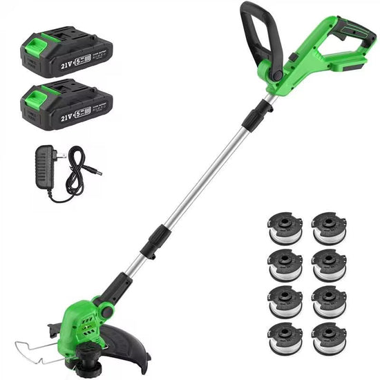 SOYUS String Trimmer, Battery Powered Lightweight Weed Grass Trimmer/Edger, Green