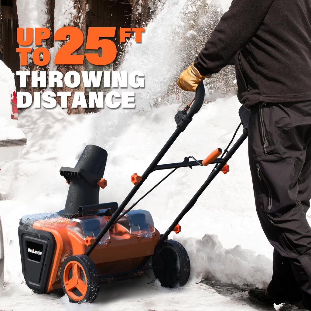 MAXLANDER Snow Blower Cordless, 40V 20-Inch Brushless Cordless Snow Blower with Dual LED Lights, 180° Rotating Chute, Electric Snow Blower Battery Powered（2 x 4.0Ah Batteries and Charger Included）