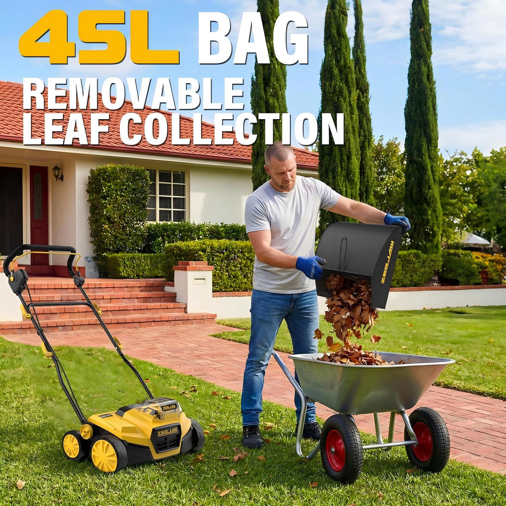 ZEGJAW 40V 15" Artificial Turf Sweeper Cordless,Turf Vacuum,Keep Yard Tidy