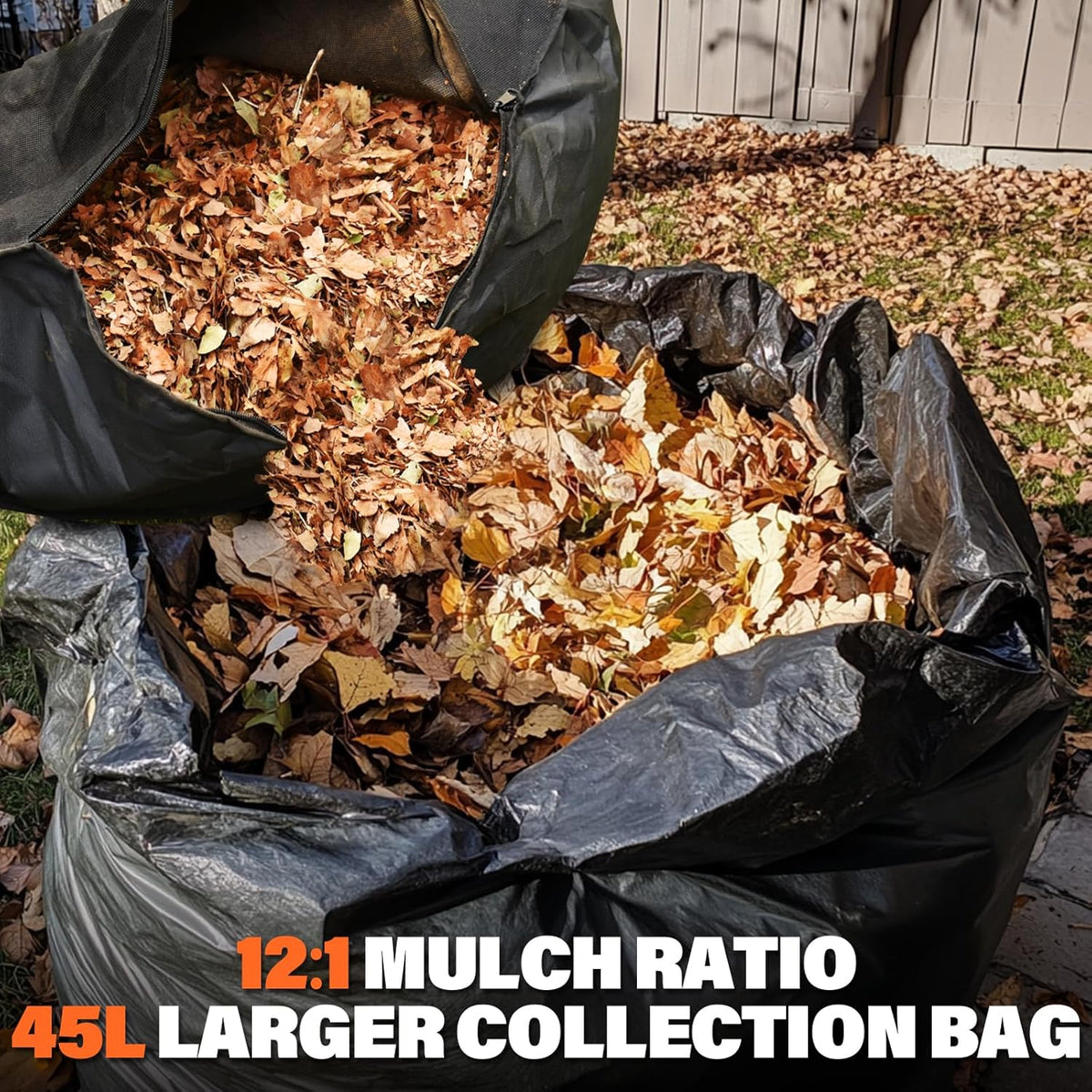 Maxlander 40V Brushless 3-in-1 Cordless Leaf Blower Vacuum Mulcher, 170MPH 360CFM 5-Speed Lawn Leaf Cleaner, 2x4.0Ah Batteries, Charger & Collection Bag Included for Yard Care