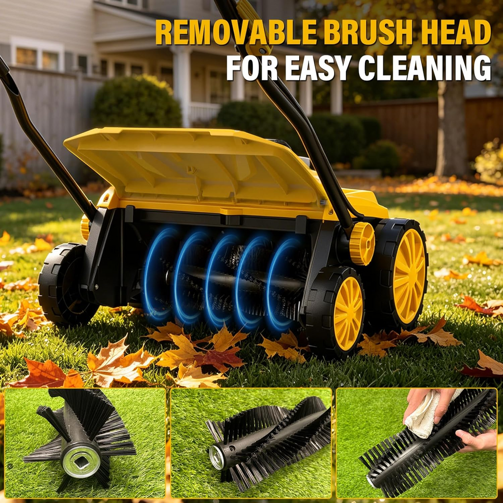 ZEGJAW 40V 15" Artificial Turf Sweeper Cordless,Turf Vacuum,Keep Yard Tidy
