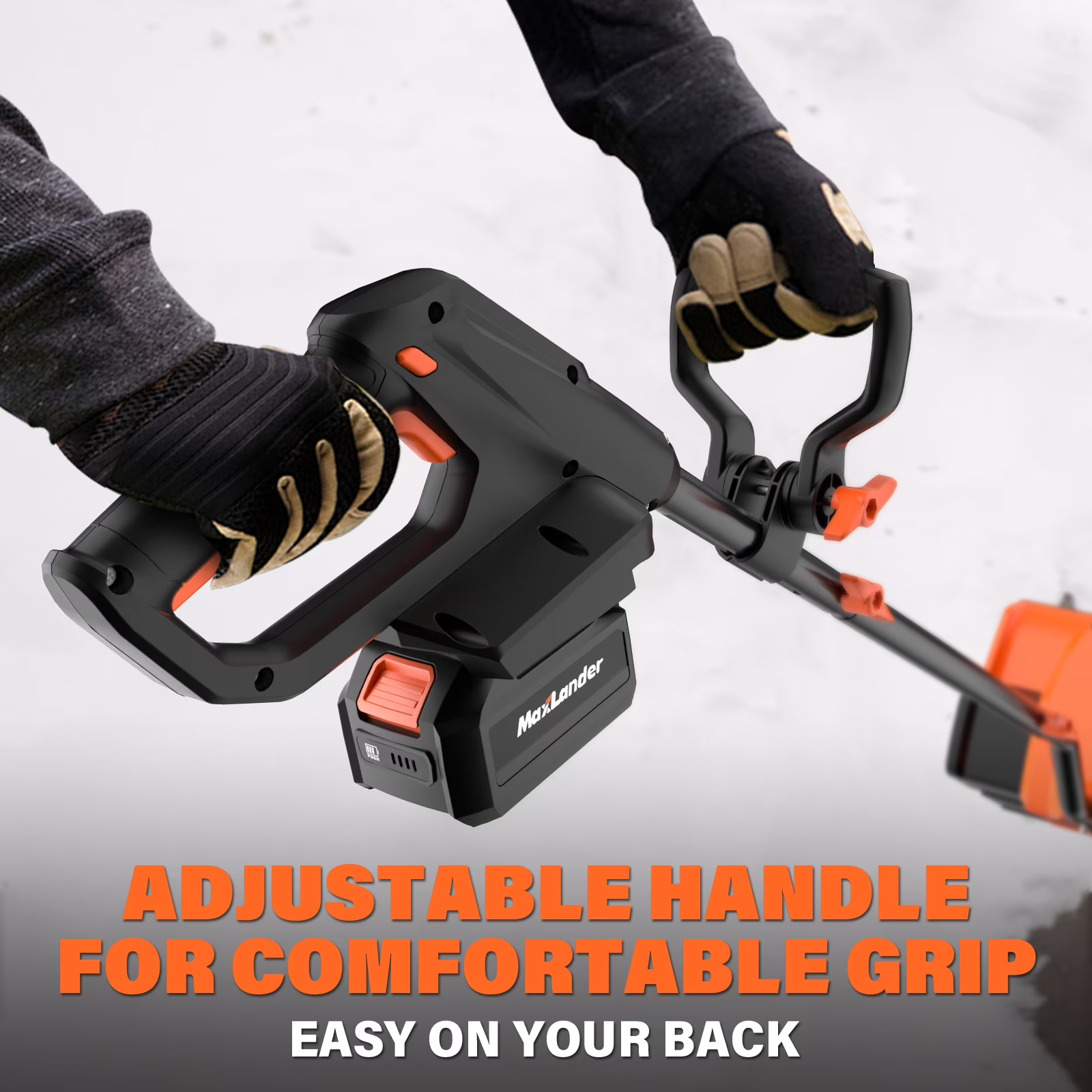 MAXLANDER 20V Cordless 12-Inch Electric Snow Shovel Blower, Adjustable Handle, Complete Kit with 4.0Ah Lithium Battery, 1A Corded Single-Port Charger & Protective Storage Cover Included