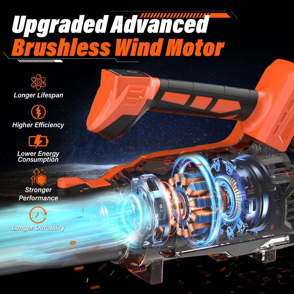MAXLANDER Cordless Leaf & Snow Blower, 600CFM 200MPH 5-Speed Electric Blower with 2×3.0Ah Batteries & Charger for Yard, Patio & Snow Removal