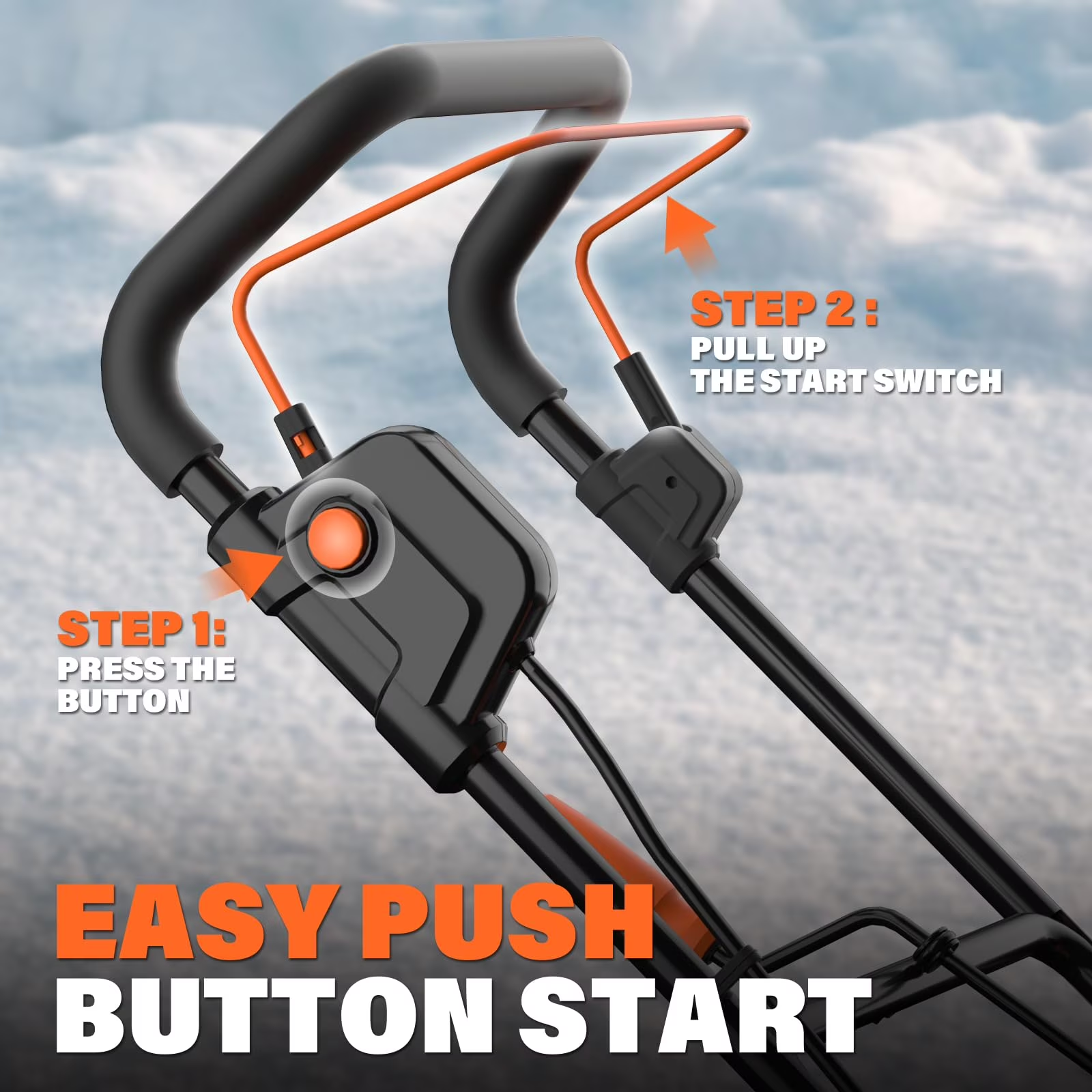 MAXLANDER Snow Blower Cordless, 40V 20-Inch Brushless Cordless Snow Blower with Dual LED Lights, 180° Rotating Chute, Electric Snow Blower Battery Powered（2 x 4.0Ah Batteries and Charger Included）