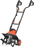 MAXLANDER 14in 12A Corded Electric Garden Tiller Cultivator, Foldable Handle, 4 Steel Tines & Wheels, Rototiller for Lawn Yard Soil Cultivation