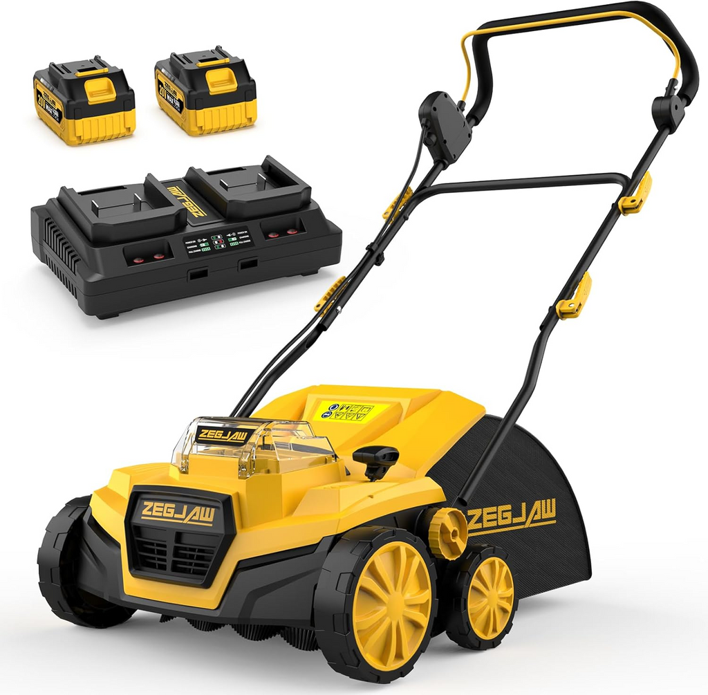 ZEGJAW 40V 15" Artificial Turf Sweeper Cordless,Turf Vacuum,Keep Yard Tidy