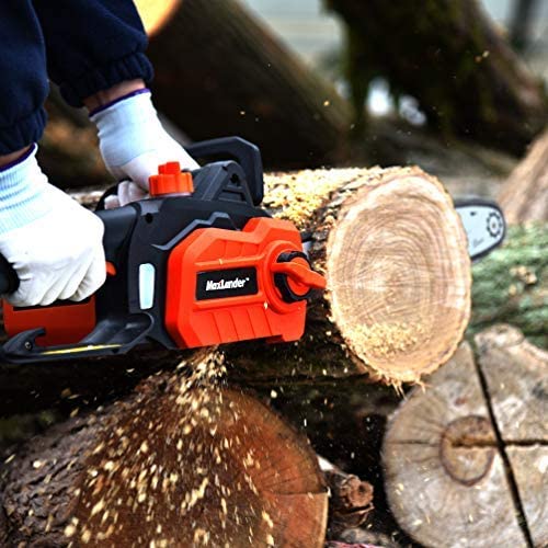 N/N MAXLANDER Electric Chain Saw, 9Amp Corded Chainsaw, 15m/s with 14 Inch Chain and Bar, Light Weight Multi Angle Fast Cut Powerful High Efficiency